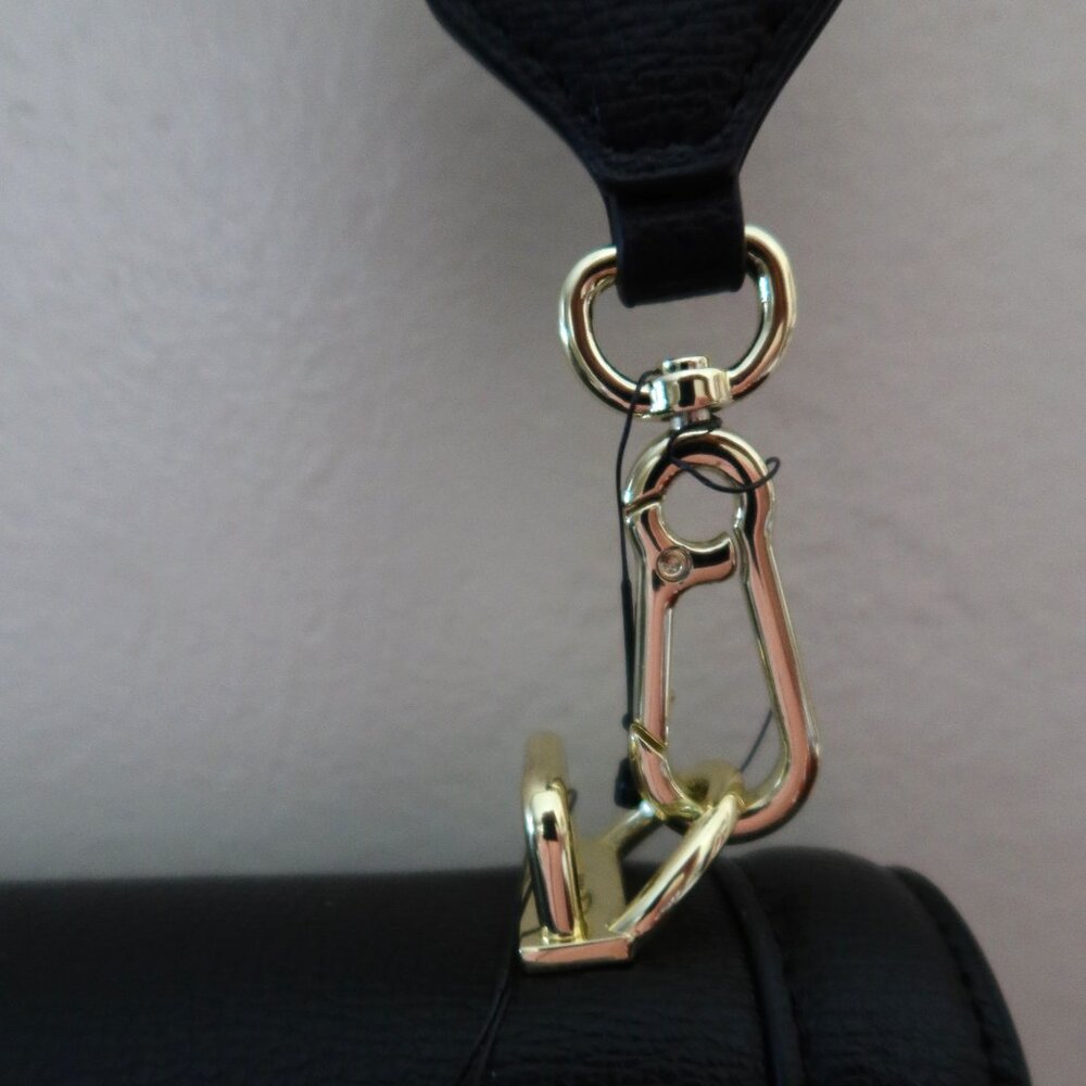 Karl Lagerfeld Paris Simone Small Leather Crossbody Black No Handle - Picture 2 of 12